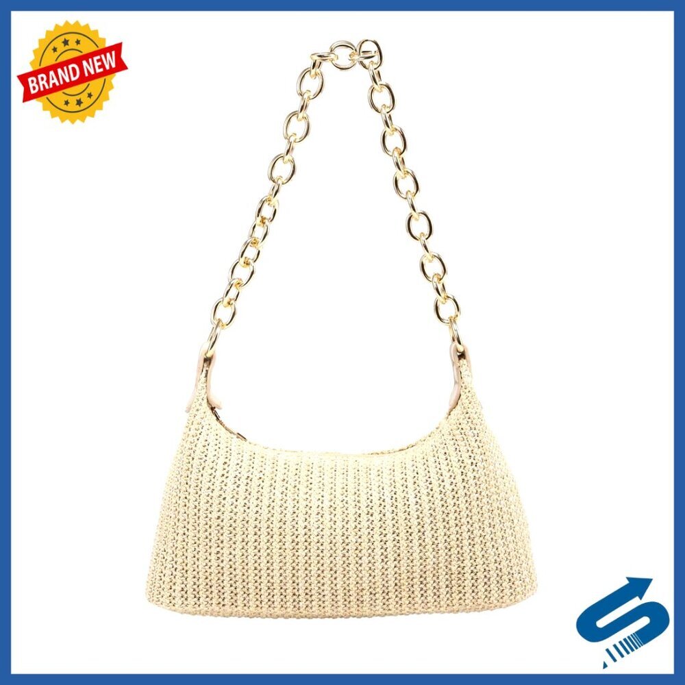 Straw Woven Shoulder Bag Tote Handbag Summer Beach Purse Vacation Boho